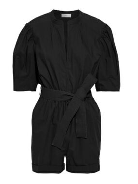 A.L.C. Erica Puff-Sleeve Cotton Romper